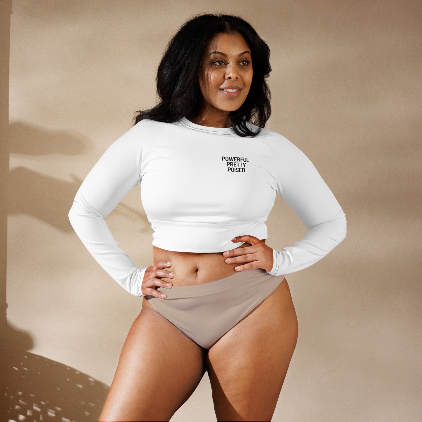 Triple P Long-Sleeve Crop Top