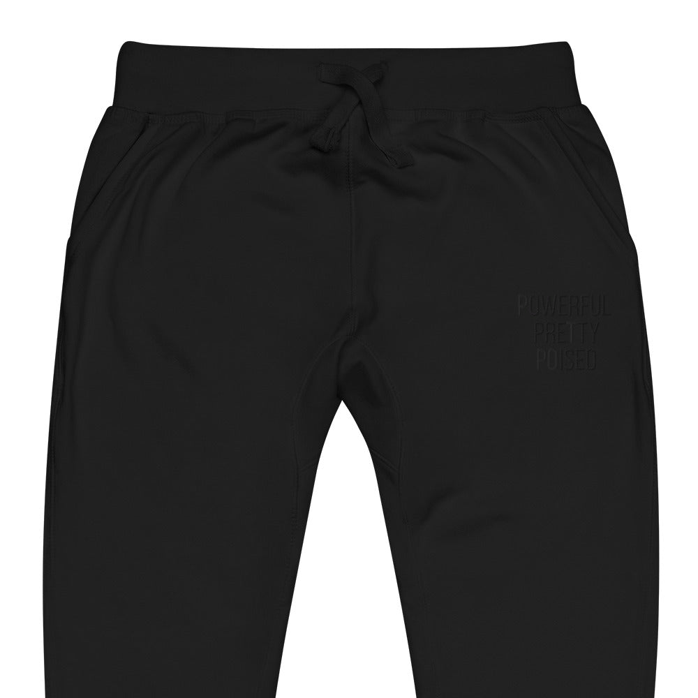 Triple P Fleece Sweatpants - Black Font